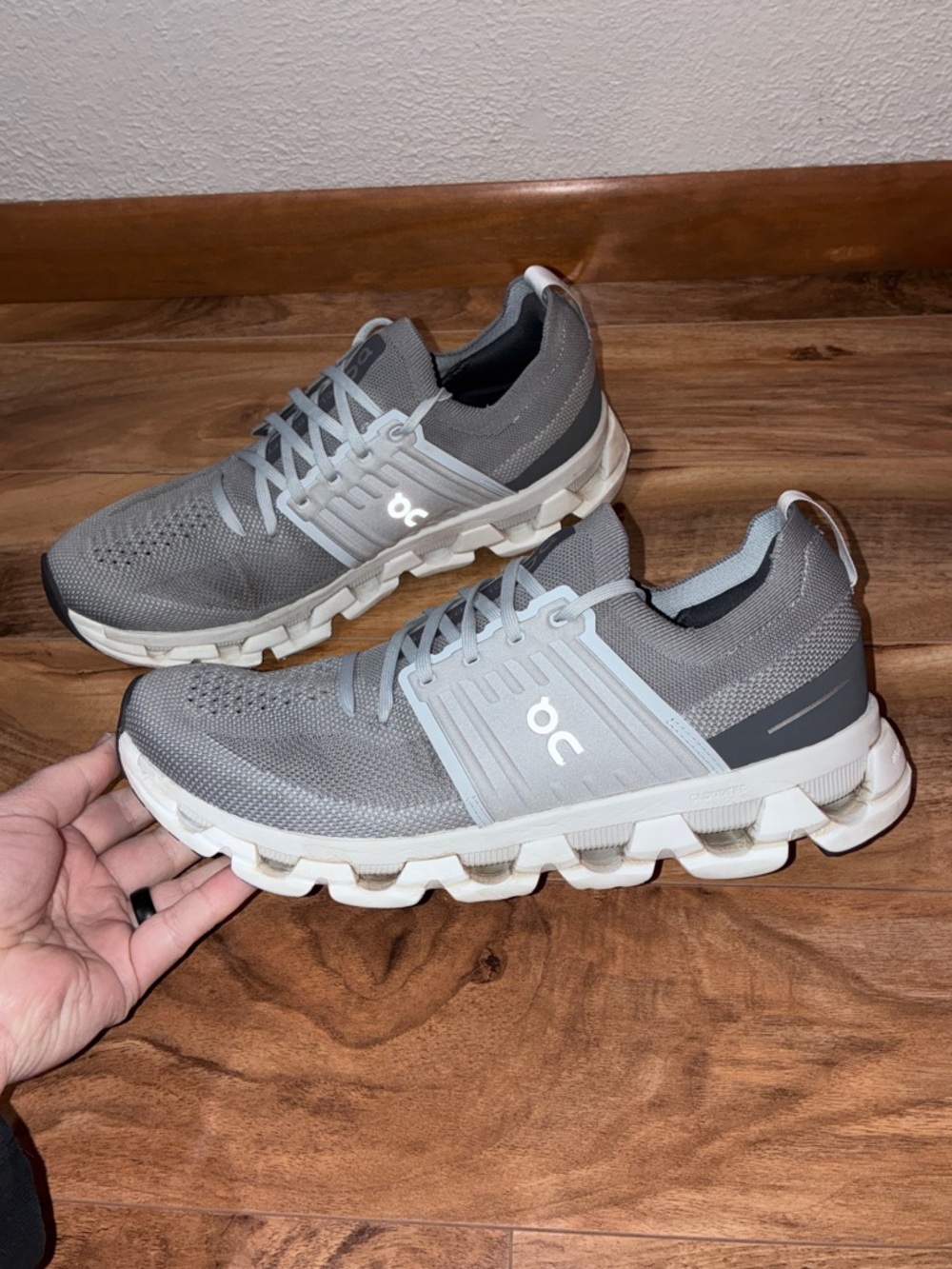 On Cloud Cloudswift 3 Men’s Mesh Low Top Running Sneakers Alloy Glacier- size 10